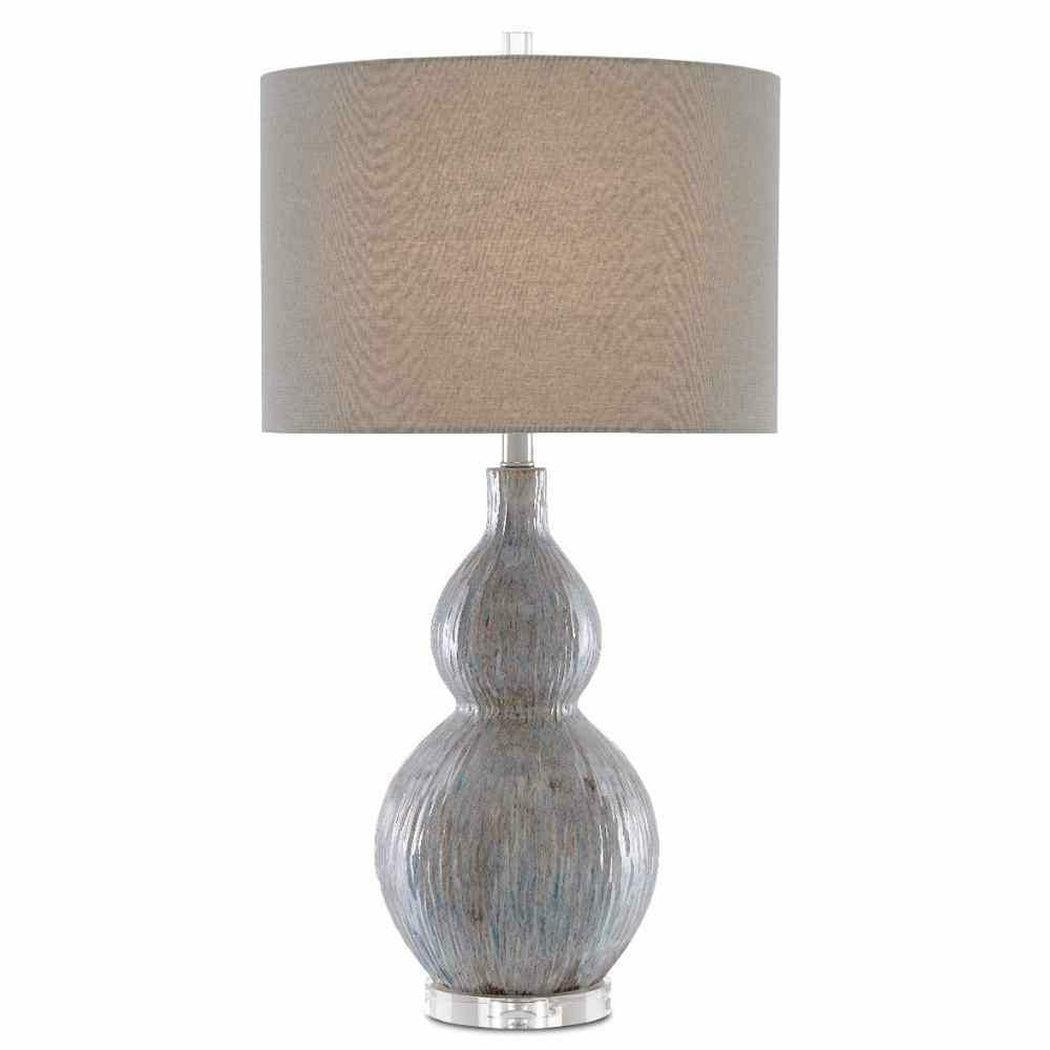 Gray Blue Taupe Clear Idyll Table Lamp Table Lamps Sideboards and Things By Currey & Co