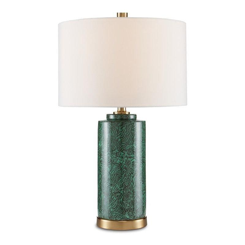 Green Brass St. Isaac Table Lamp Table Lamps Sideboards and Things By Currey & Co