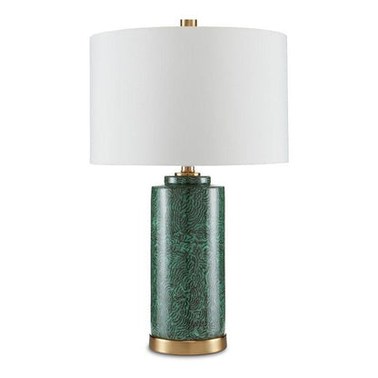 Green Brass St. Isaac Table Lamp Table Lamps Sideboards and Things By Currey & Co