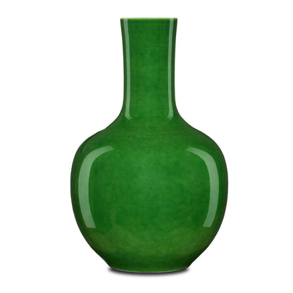 Green Imperial Green Long Neck Vase Vases & Jars Sideboards and Things By Currey & Co