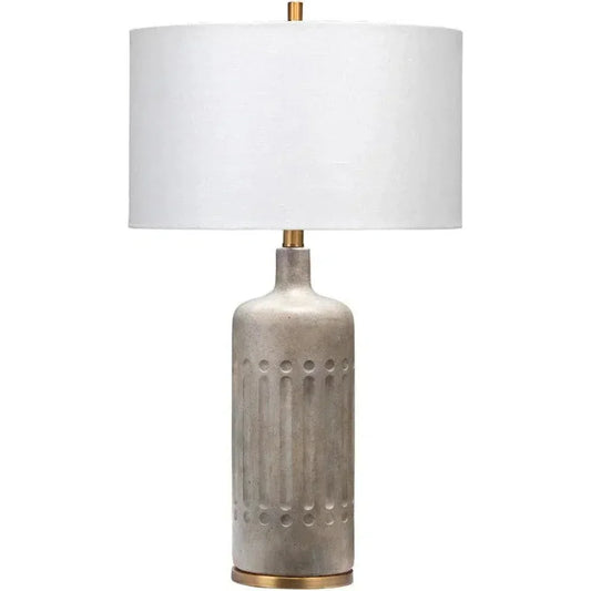 Jamie Young Grey Cement Annex Table Lamp
