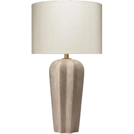 Jamie Young Grey Cement Regal Table Lamp