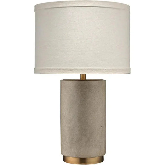 Jamie Young Grey Cement Tin Metal Mortar Table Lamp