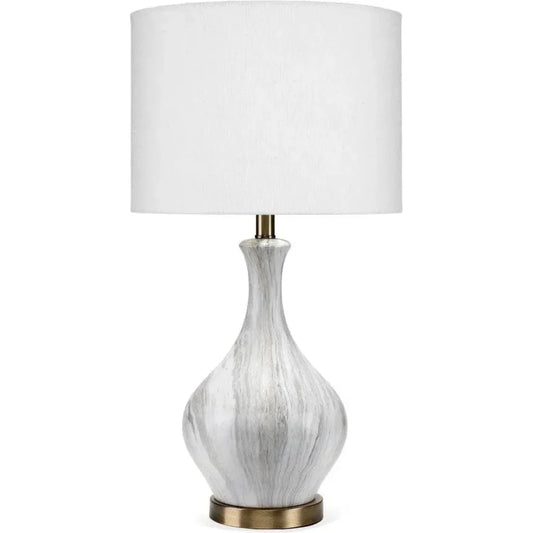 LOOMLAN Grey Ceramic Acrylic Mila Table Lamp