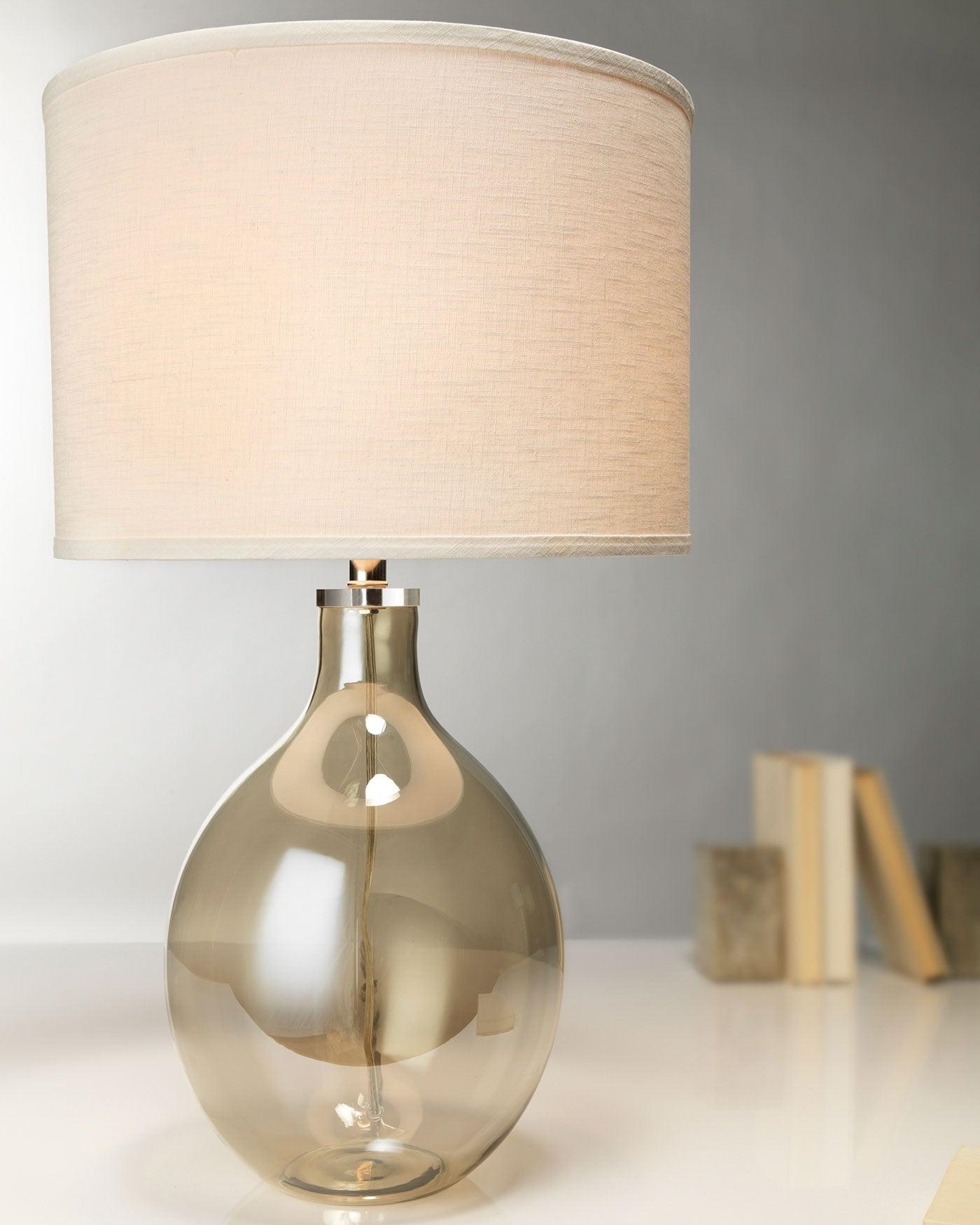 Grey Glass Juliette Table Lamp Table Lamps Sideboards and Things By Jamie Young