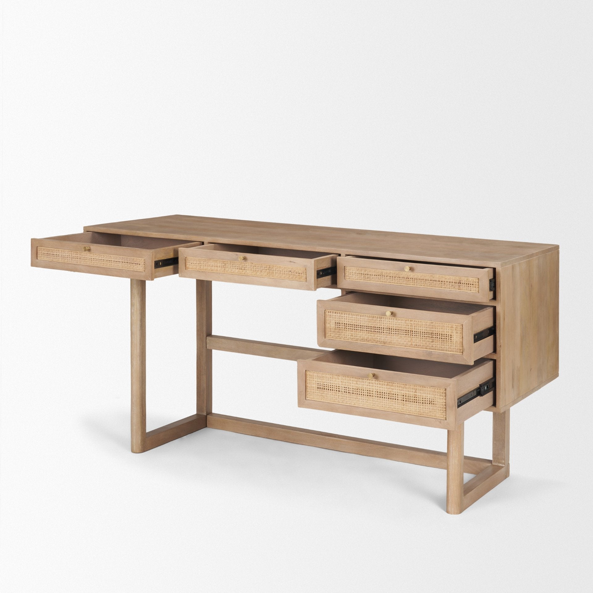 Mercana Grier Five Drawers Wooden Office Desk