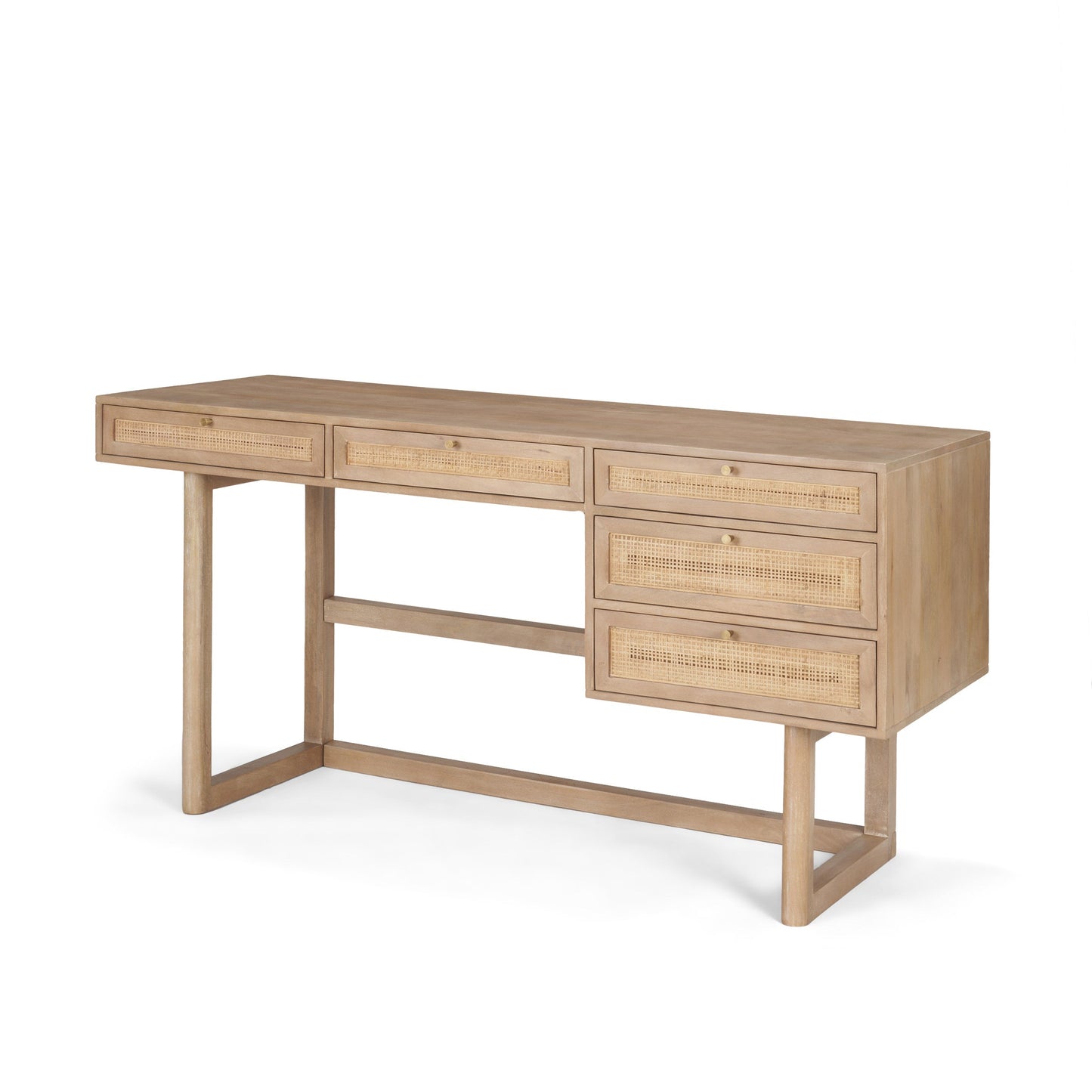 Mercana Grier Five Drawers Wooden Office Desk