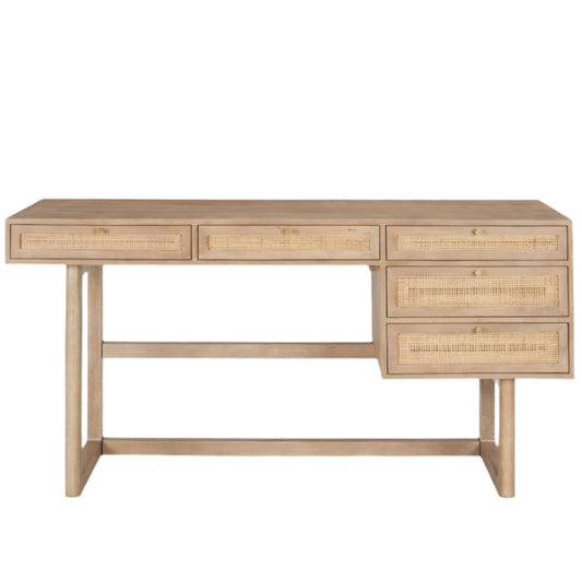 Mercana Grier Five Drawers Wooden Office Desk