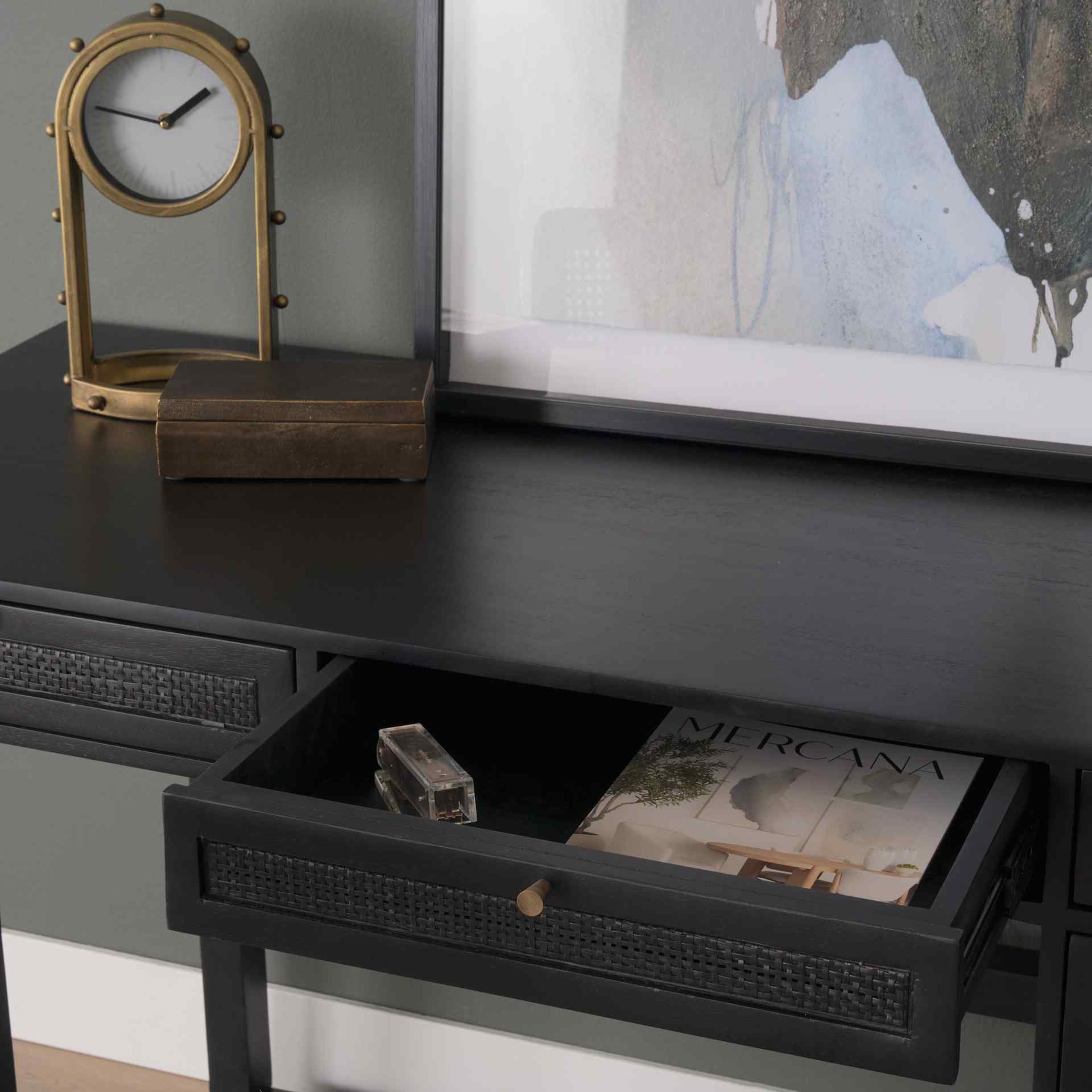 Mercana Grier Five Drawers Wooden Office Desk