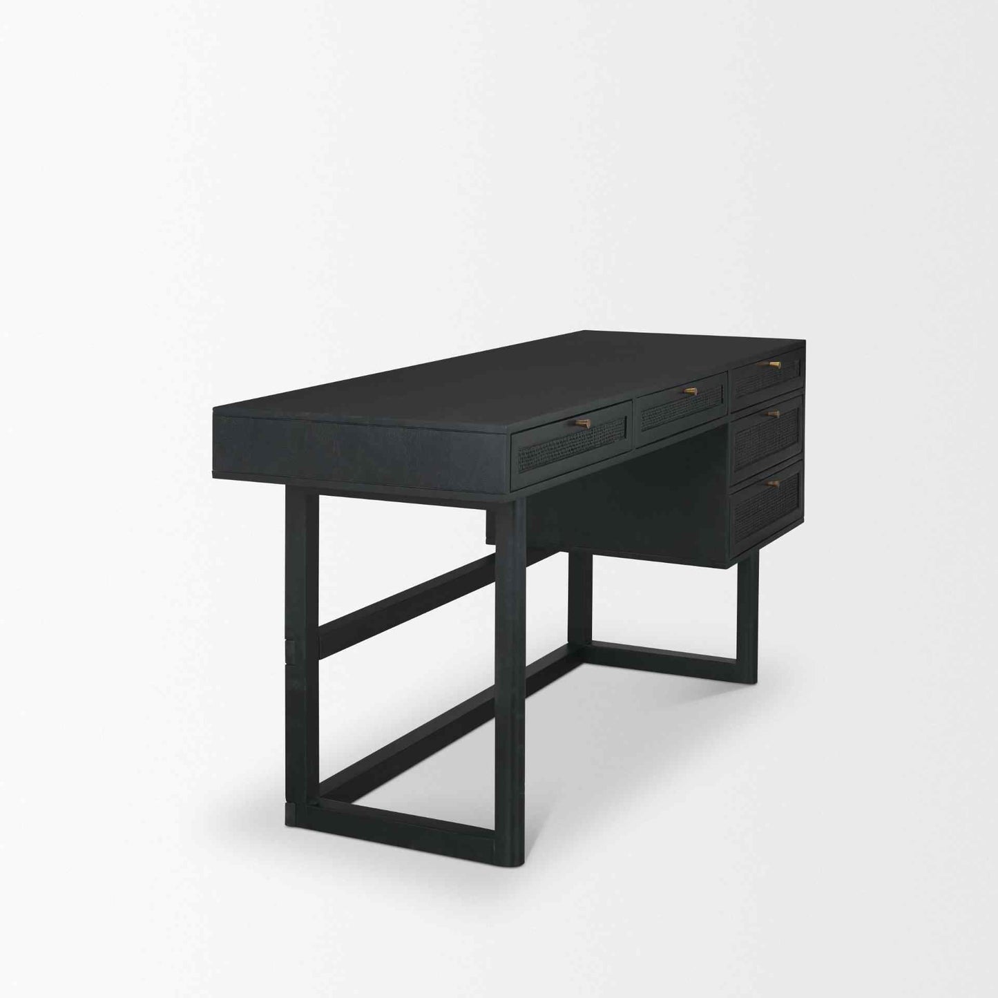 Mercana Grier Five Drawers Wooden Office Desk