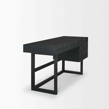 Mercana Grier Five Drawers Wooden Office Desk