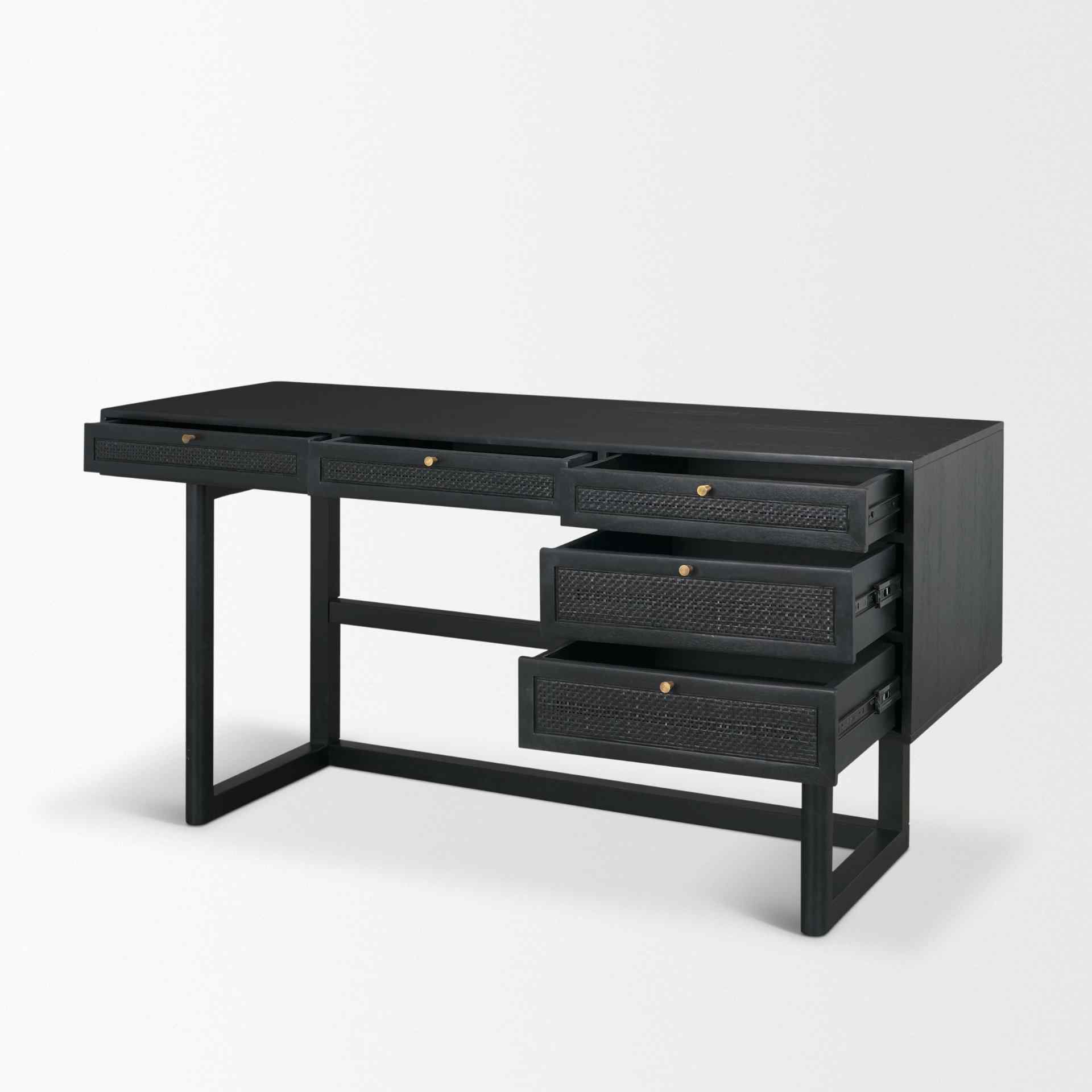 Mercana Grier Five Drawers Wooden Office Desk