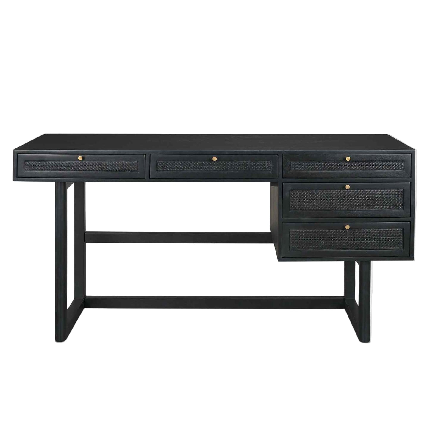 Mercana Grier Five Drawers Wooden Office Desk