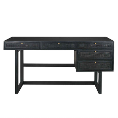 Mercana Grier Five Drawers Wooden Office Desk