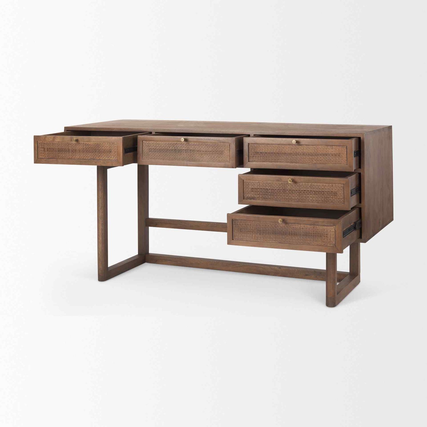 Mercana Grier Five Drawers Wooden Office Desk