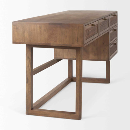 Mercana Grier Five Drawers Wooden Office Desk