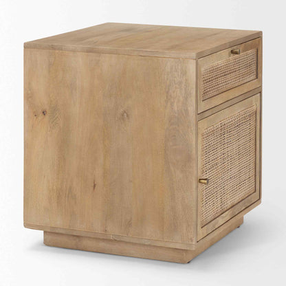 Grier One Drawer Wood Nightstand-Nightstands-Mercana-LOOMLAN