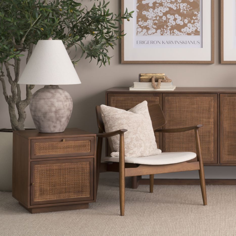 Grier One Drawer Wood Nightstand