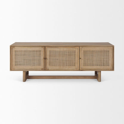 Grier Three Doors Wooden Media Console