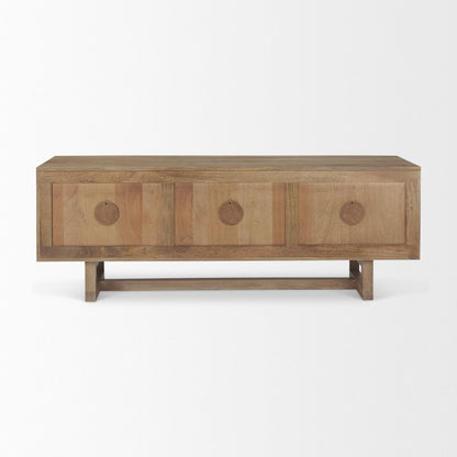 Grier Three Doors Wooden Media Console