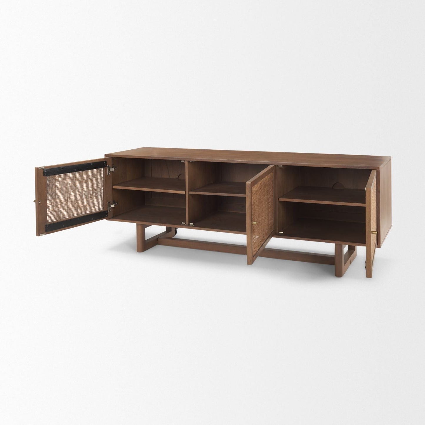 Grier Three Doors Wooden Media Console