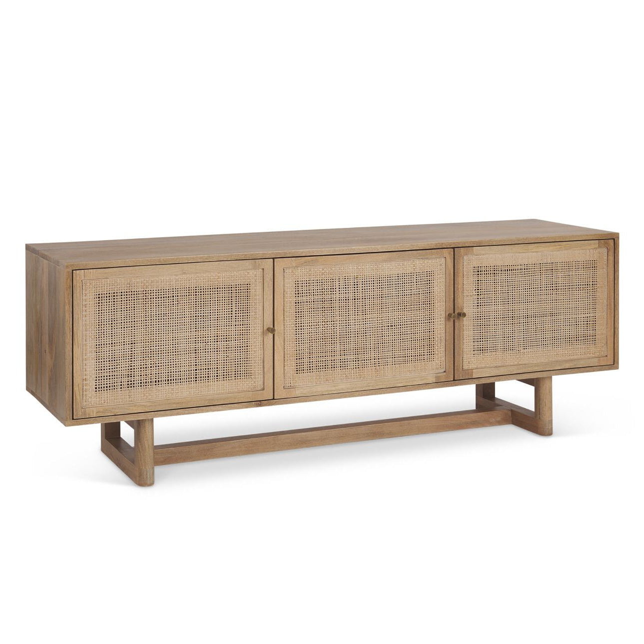 Grier Three Doors Wooden Media Console