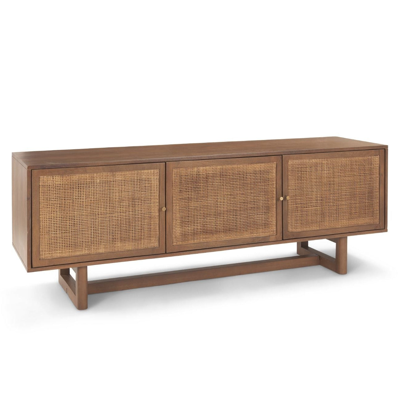 Grier Three Doors Wooden Media Console
