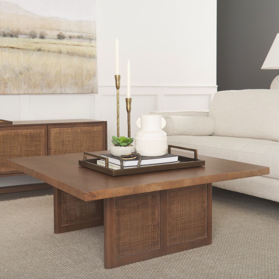Mercana Grier Wood Top Square Coffee Table