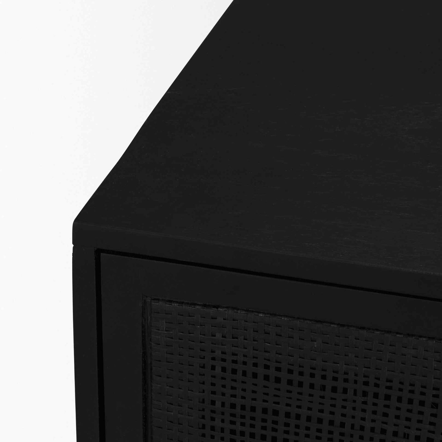 Grier Wooden Black Accent Cabinet