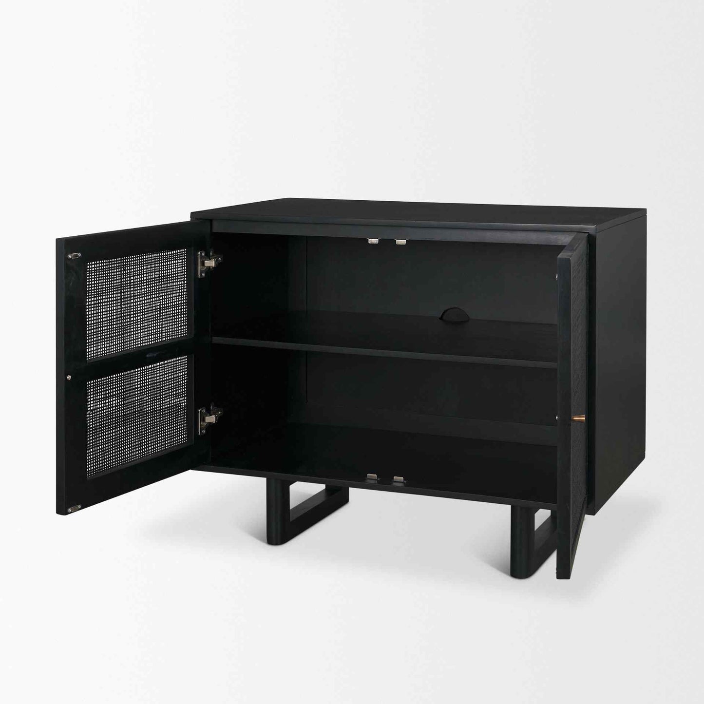 Grier Wooden Black Accent Cabinet