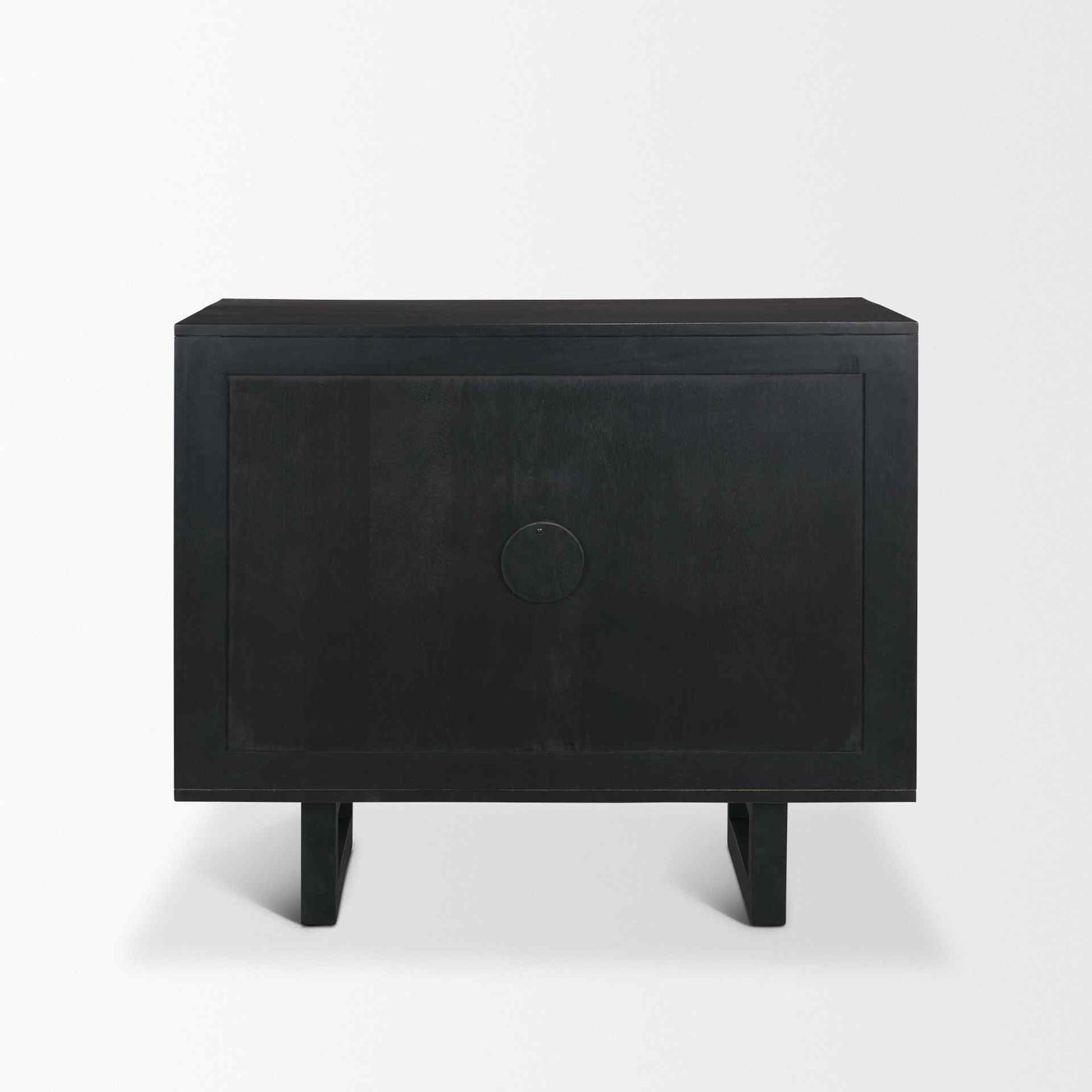 Grier Wooden Black Accent Cabinet