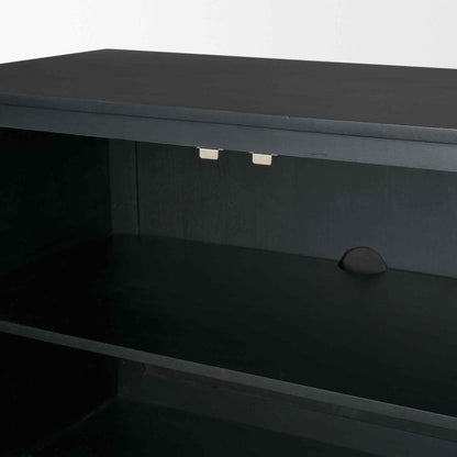 Grier Wooden Black Accent Cabinet