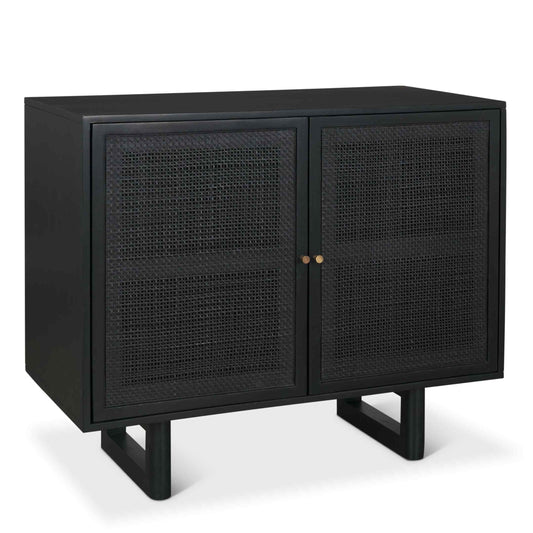 Grier Wooden Black Accent Cabinet