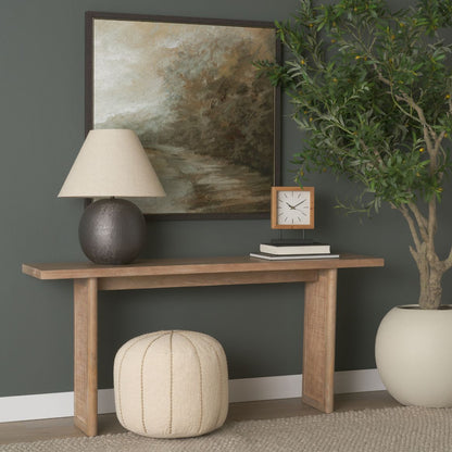 Grier Wooden Rectangular Console Table