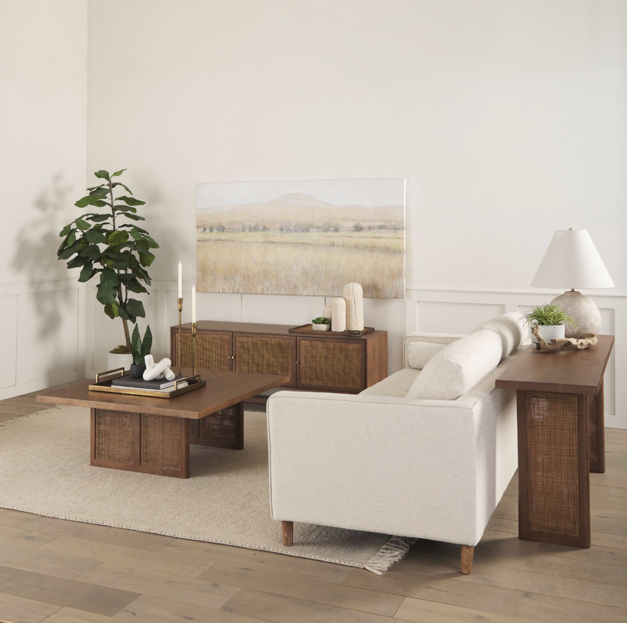 Grier Wooden Rectangular Console Table