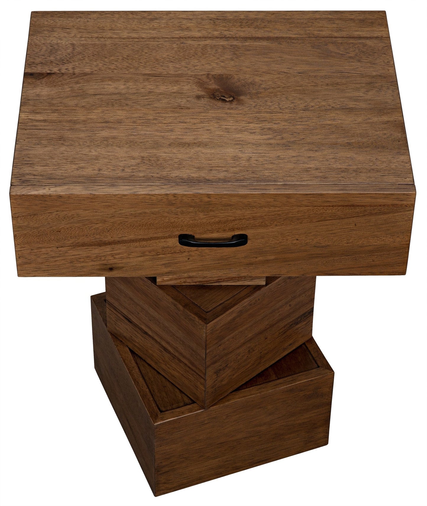 Grobius Wood Rectangle Side Table-Side Tables-Noir-Sideboards and Things