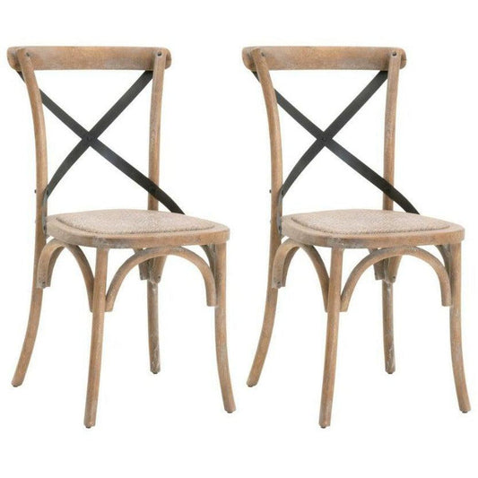 Grove Dining Chair Set of 2 Cane Natural Gray Hackberry Iron Dining Chairs Sideboards and Things By Essentials For Living