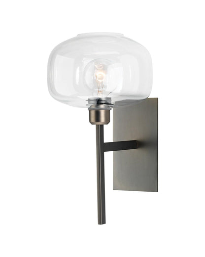 Gunmetal Clear Glass Scando Mod Sconce Wall Sconces Sideboards and Things By Jamie Young