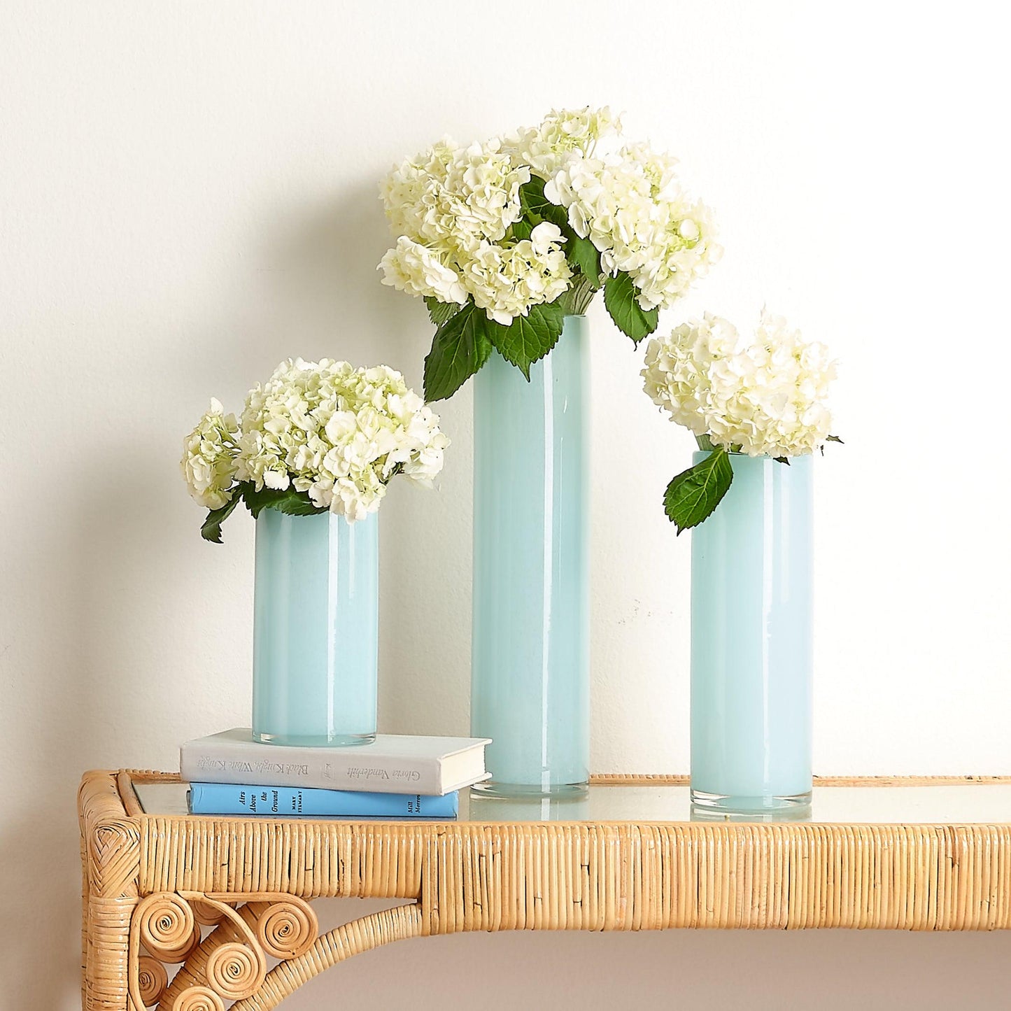 Gwendolyn Hand Blown Vases (Set of 3) - Blue-Vases & Jars-Jamie Young-Sideboards and Things