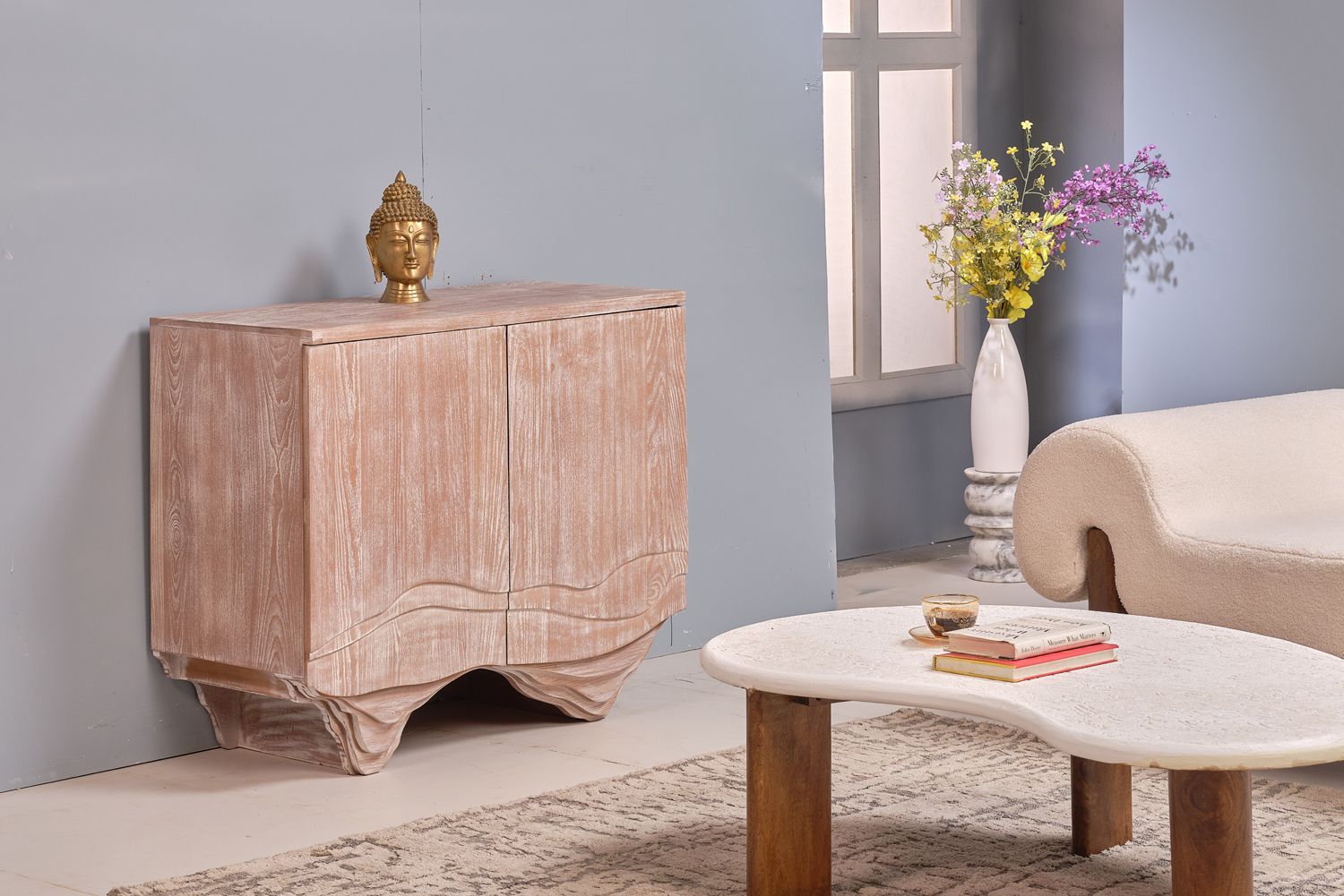 LOOMLAN Kelston Two Doors Wood Accent Cabinet