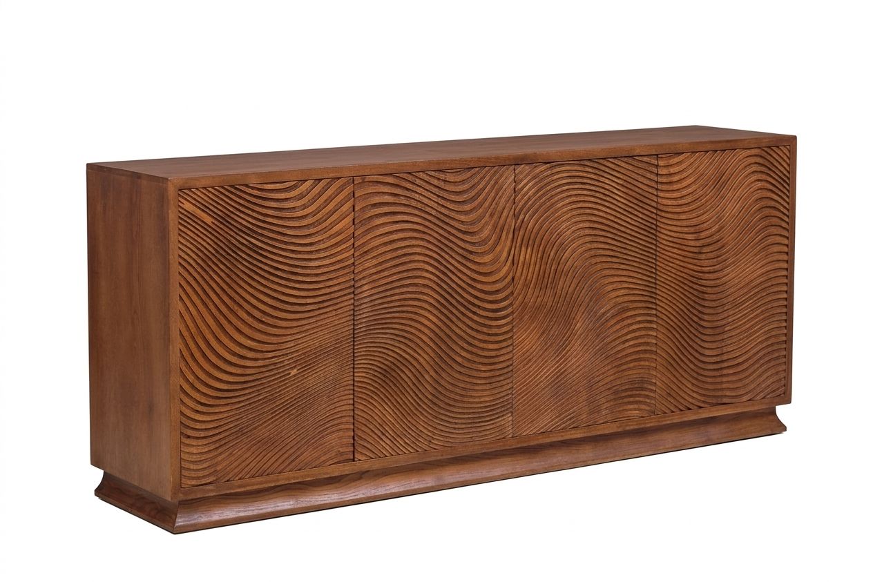LOOMLAN Morley Four Doors Wood Sideboard