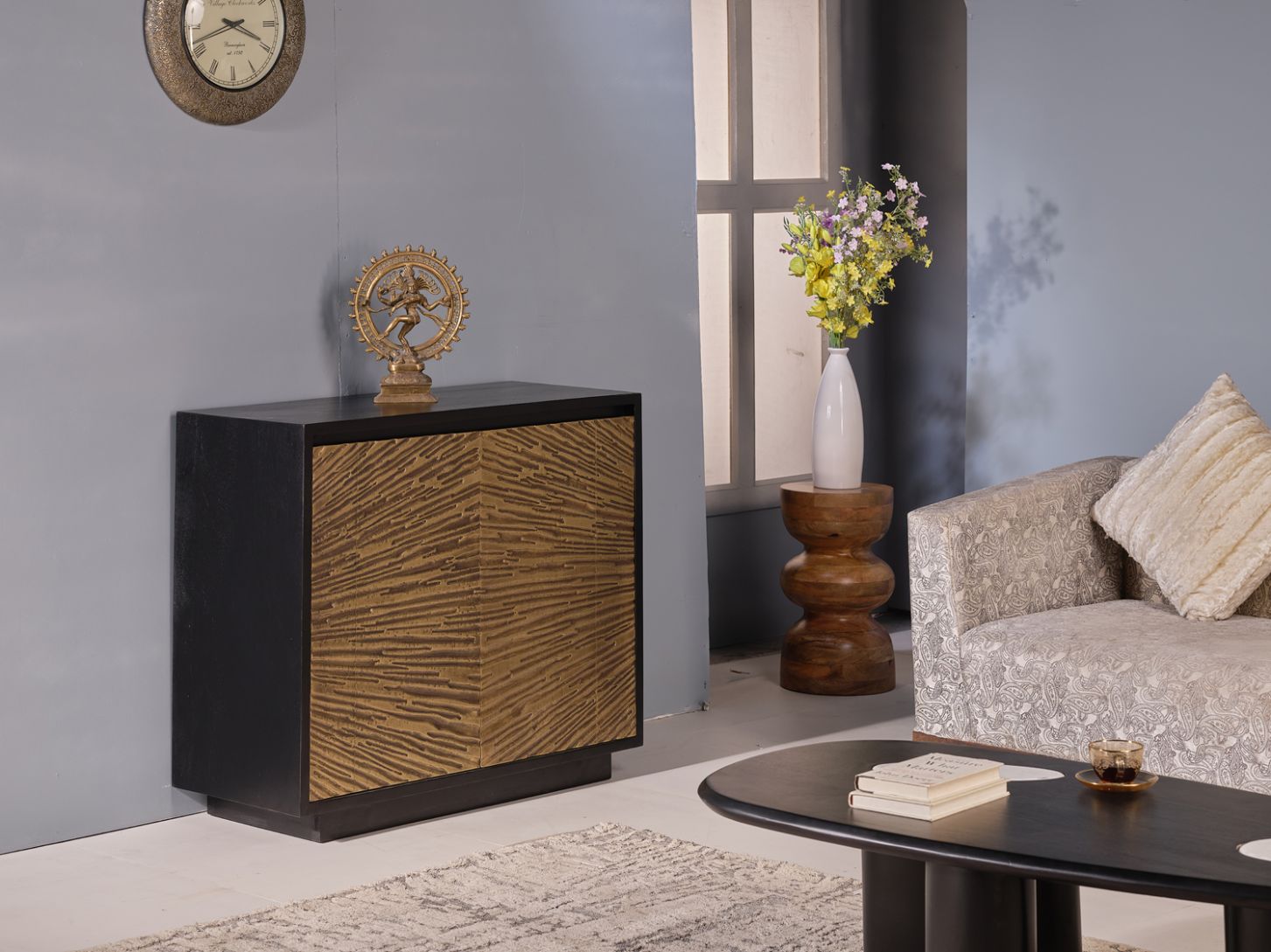LOOMLAN Yardley Two Doors Wood Accent Cabinet