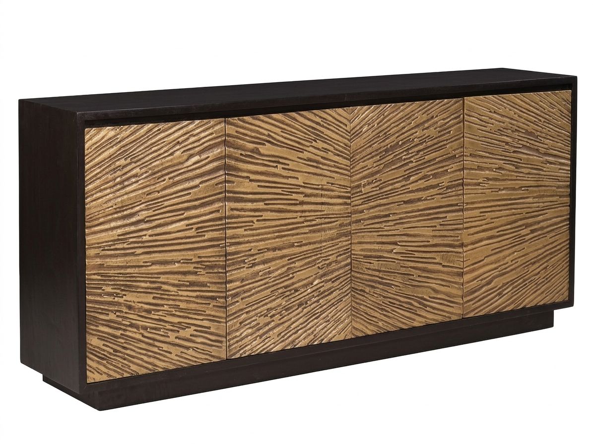 LOOMLAN Yardley Four Doors Wood Sideboard