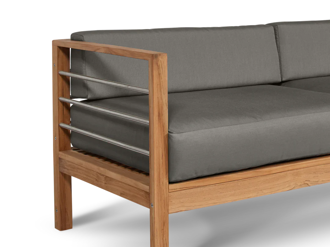 SoHo Three Person Patio Sofa with Sunbrella Cushion