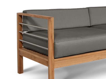 SoHo Three Person Patio Sofa with Sunbrella Cushion