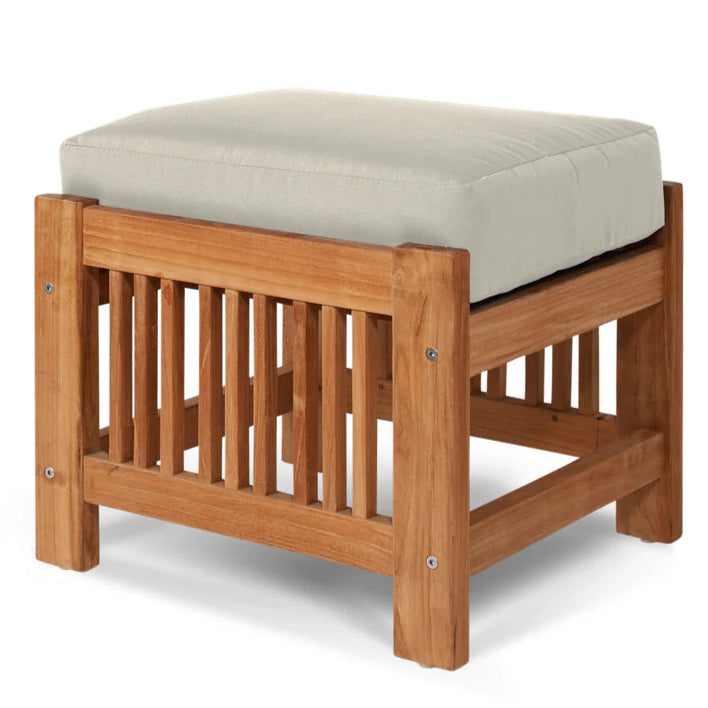 Summer Teak Outdoor Ottoman Sunbrella Cushions