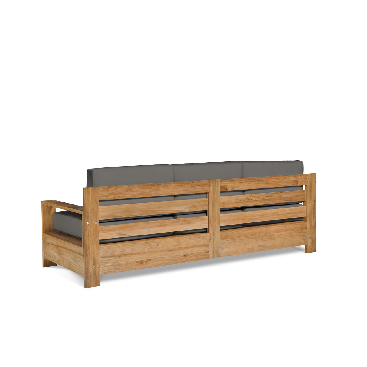 HiTeak Qube Teak Patio Deep Sofa Set with Sunbrella 4PC