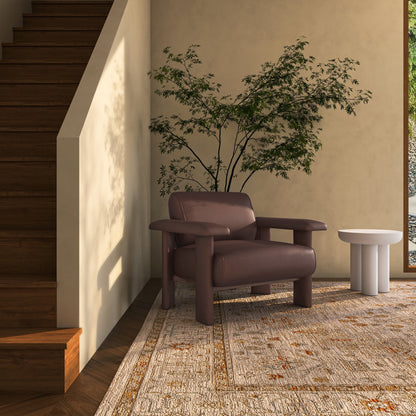 Marcello Full Aniline Leather Lounge Chair