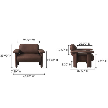 Marcello Full Aniline Leather Lounge Chair