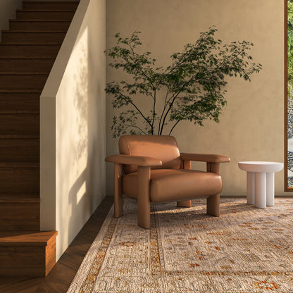 Marcello Full Aniline Leather Lounge Chair